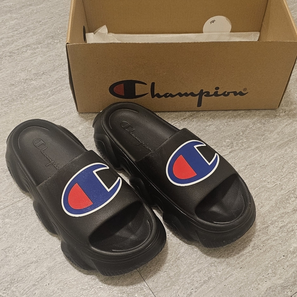 Champion Black Slide Sandals Size . Us 6  Like New Unsixe